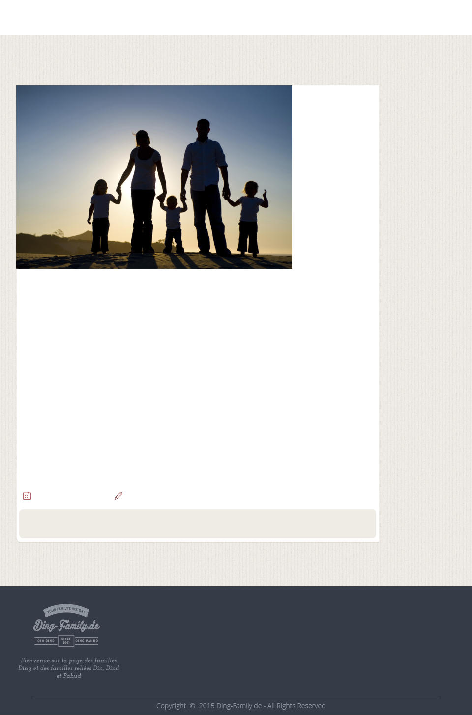 Bienvenue sur la page des familles Ding et des familles relies Din, Dind et Pahud